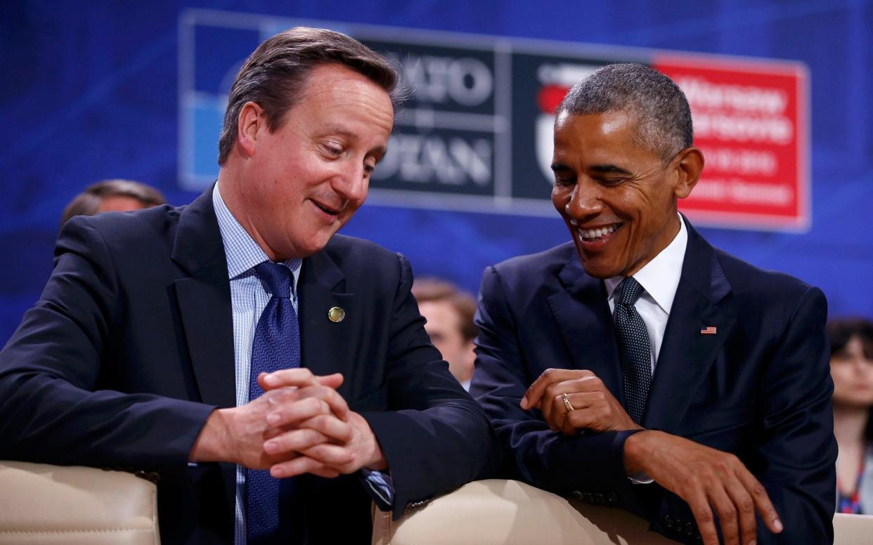 David Cameron and Barack Obama during the Nato summit in Warsaw during July 2016 - Reuters