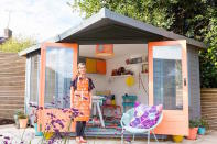 <p>WORKSHOP & STUDIO:<br>Rainbow Dream – owned by Rachael Taylor in Liverpool, Merseyside (Picture: Shed of the Year) </p>