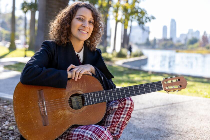 Gaby Moreno at Echo Park Lake in Los Angeles on Friday, January 12, 2024.