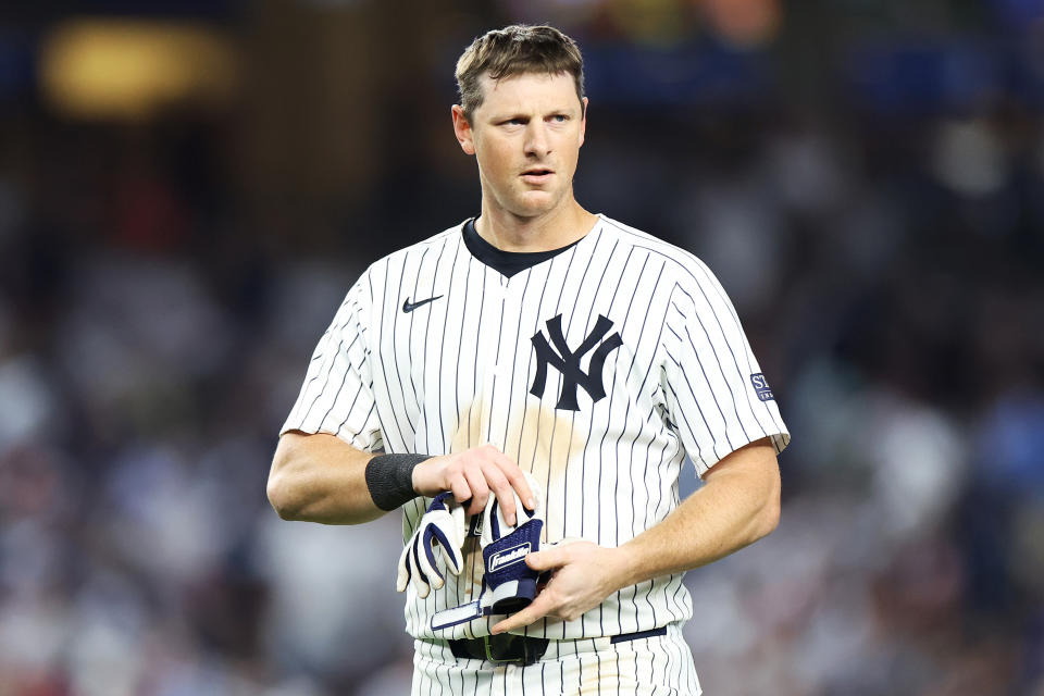 DJ LeMahieu was a healthy scratch on Sunday amid a career-worst batting slump. (Luke Hales/Getty Images)