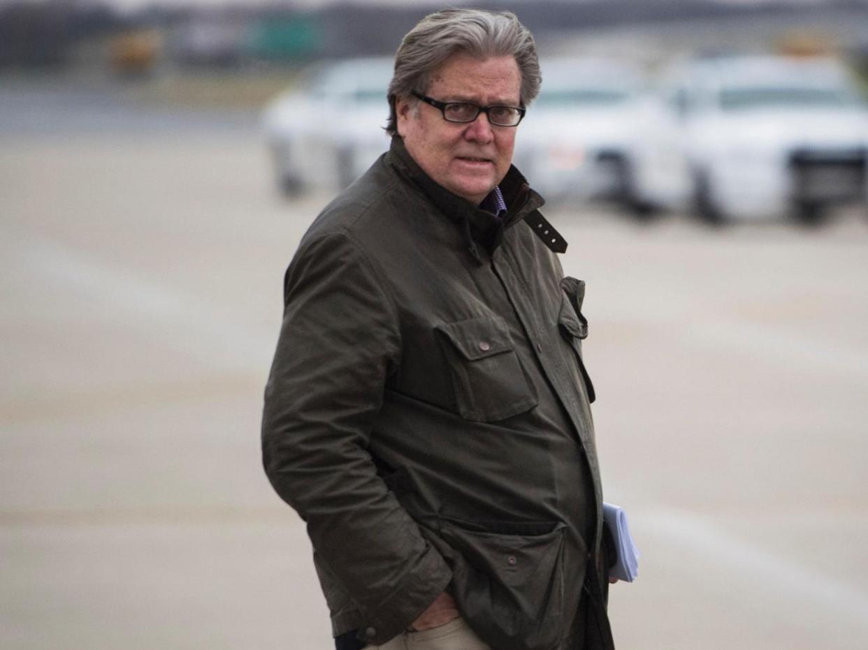 Mr Bannon is no longer working for the West Wing: Jabin Botsford/The Washington Post