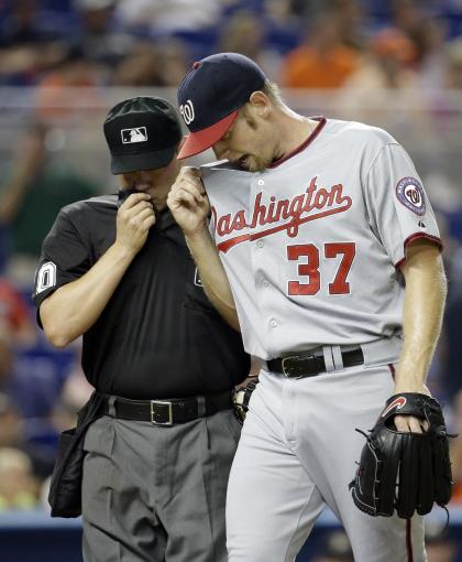 Stephen Strasburg is dealing filthy stuff this season for the Nats. (AP) 