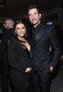 <p>Eva Longoria and Dylan McDermott attend the InStyle and Warner Bros. party. (Photo: Donato Sardella/Getty Images for InStyle ) </p>
