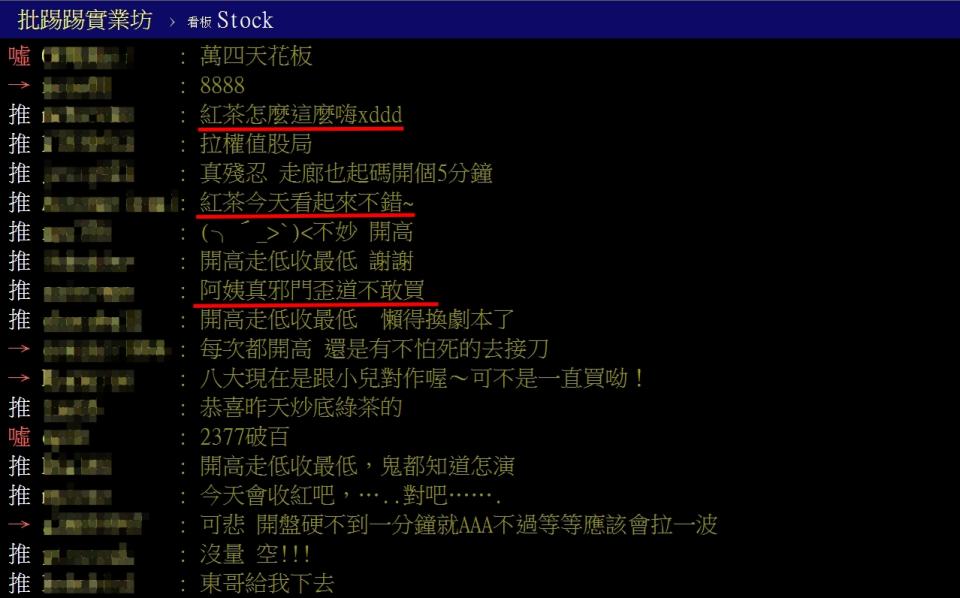 網友討論宏達電走勢。圖／翻攝自PTT