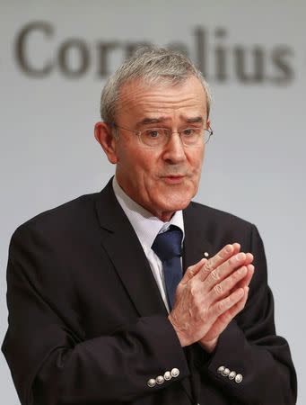 Christoph Schaeublin of the Bern Art Museum speaks during a news conference on the collection from the late Cornelius Gurlitt in Berlin November 24, 2014. REUTERS/Hannibal Hanschke