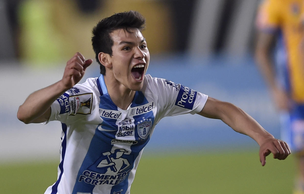 Pachuca: Hirving Lozano, un canterano emblema del club, vendido en 2017 al PSV. (PEDRO PARDO/AFP via Getty Images)