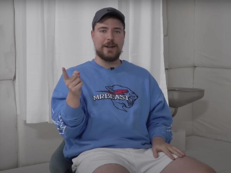 A picture of MrBeast during the interview.