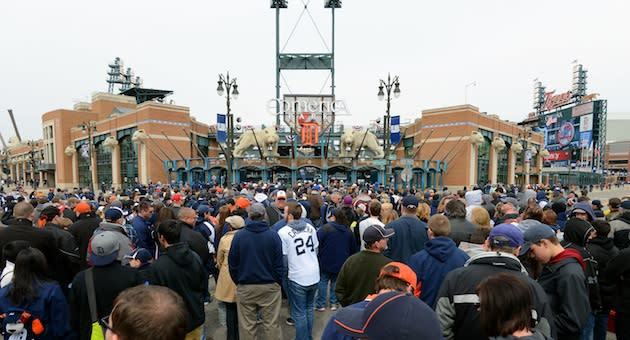 Comerica Park exterior Detroit Tigers - Awful Announcing