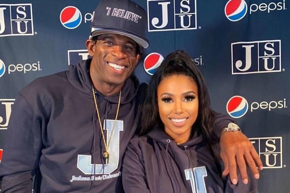 <p>Deiondra Sanders/Instagram</p> From Left: Deion Sanders and daughter Deiondra Sanders