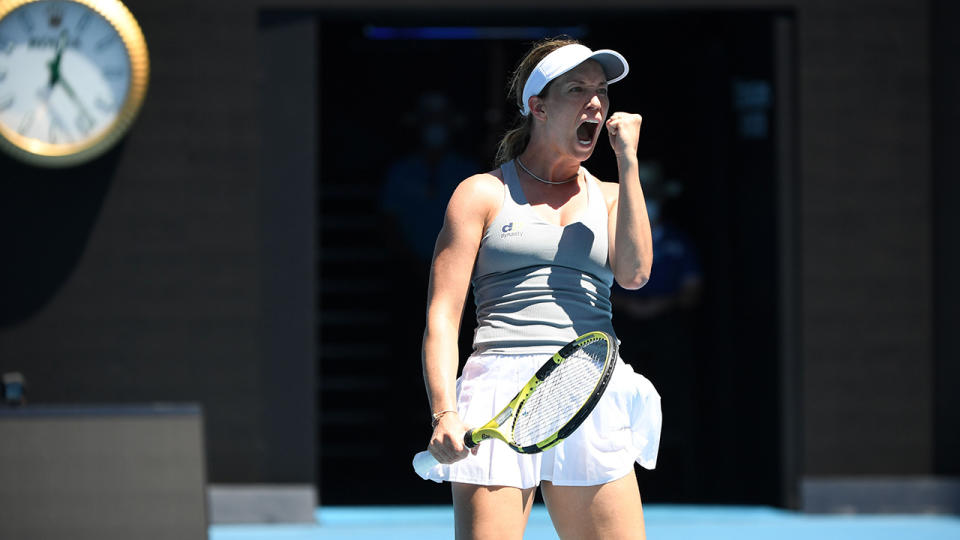 After a difficult 2021, Danielle Collins has started her 2022 with a bang by making the Australian Open semi finals. (Photo by Recep Sakar/Anadolu Agency via Getty Images)