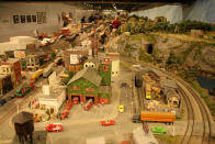 The view from one end of the room, which was also where guns were fired. After 67 years in the Liberty Village location, The Model Railroad Club of Toronto will be moving to make way for a condo.