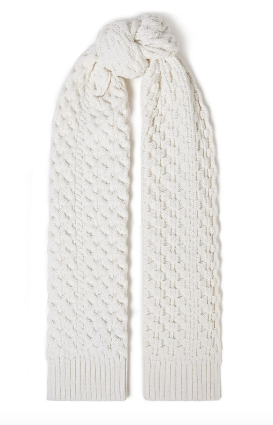 11) Cable-knit merino wool-blend scarf