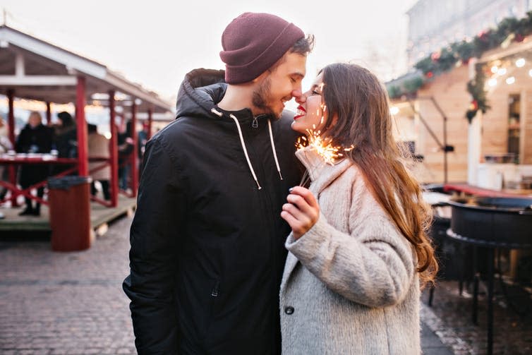 <span class="caption">Writing about falling in love could be good for your mental health.</span> <span class="attribution"><a class="link " href="https://www.shutterstock.com/download/confirm/559798753?src=NSwlGGWLLbKxv1joWgTGXQ-1-7&size=medium_jpg" rel="nofollow noopener" target="_blank" data-ylk="slk:Look Studio/Shutterstock.com;elm:context_link;itc:0;sec:content-canvas">Look Studio/Shutterstock.com</a></span>