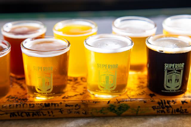 <p>Robbie Caponetto</p> Visit Superior Bathhouse Brewery for spring-enriched beers.