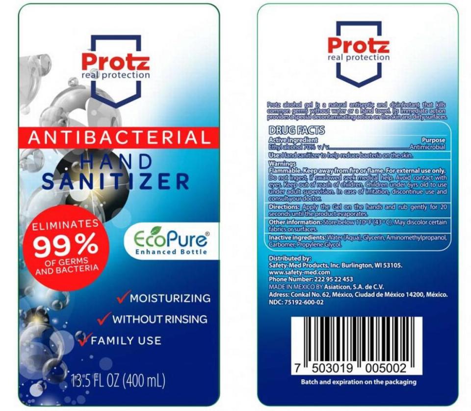 Protz Real Protection Antibacterial Hand Sanitizer