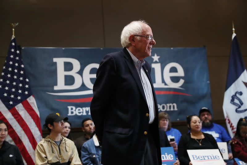 Democratic 2020 U.S. presidential candidate Sanders campaigns in Storm Lake, Iowa