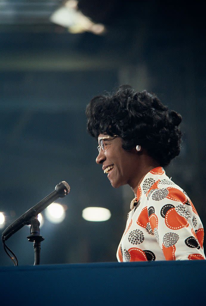 <p>Chisholm spoke at the convention and, though she lost the nomination, she garnered 152 of the delegates’ votes (10% of the total). </p>