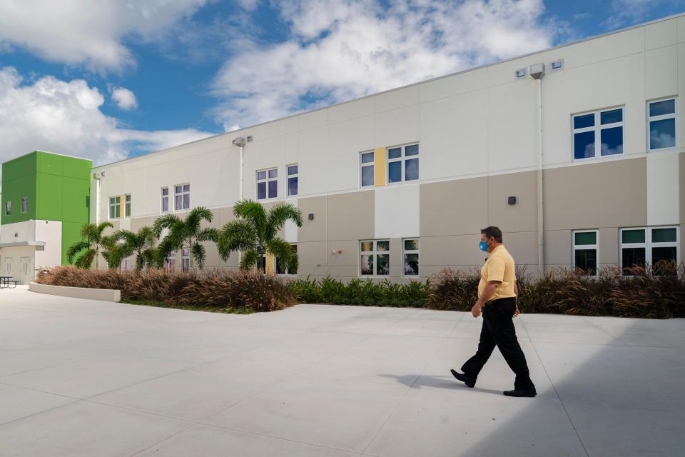 Then-principal Seth Moldovan gives a tour of Verde K-8 School in Boca Raton, Florida in September 2020. Verde was ranked in the top 20 middle schools in 2023.