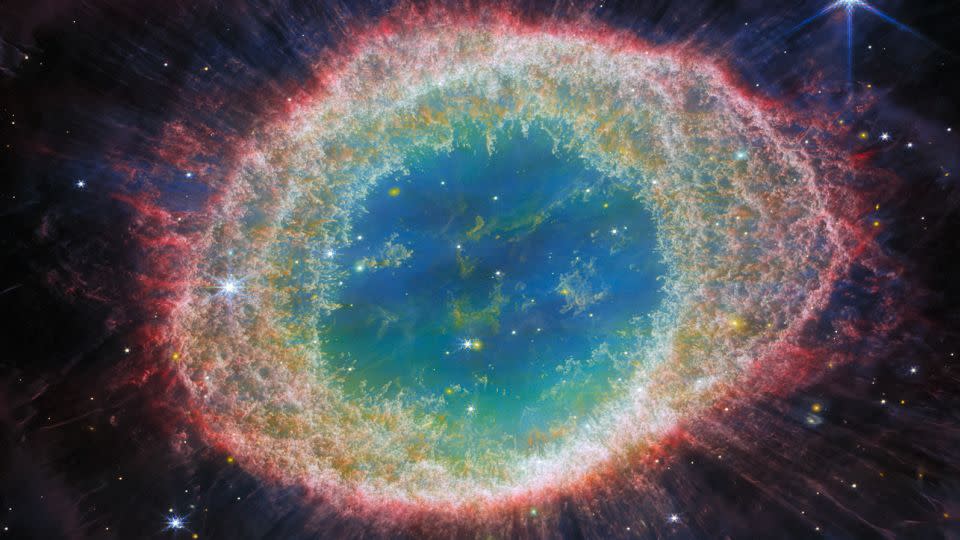 The James Webb Space Telescope captured unprecedented details in the Ring Nebula. - ESA/Webb/NASA/CSA