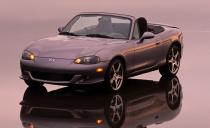 <p>For the first time, the Mazda MX-5 Miata gets forced induction from the factory. (Third parties for years had been offering turbocharging and supercharging kits for the Miata-as well as V-8 engine conversions.) Mazda's performance arm, Mazdaspeed, installs a turbocharged four-cylinder engine making 178 horsepower, a torque-sensing limited-slip differential, 17-inch Racing Hart wheels with performance tires, and a stiffer and lowered suspension. It is notably quicker than regular Miatas, reaching 60 mph in our testing in 6.7 seconds<br></p>