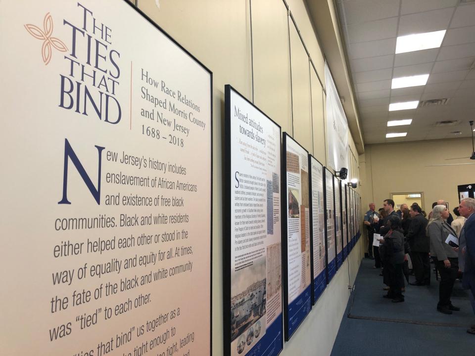 Posters on the wall as part of the "Black Pioneers in the Law" exhibit in the Morris County Courthouse Wednesday, May 3, 2023.