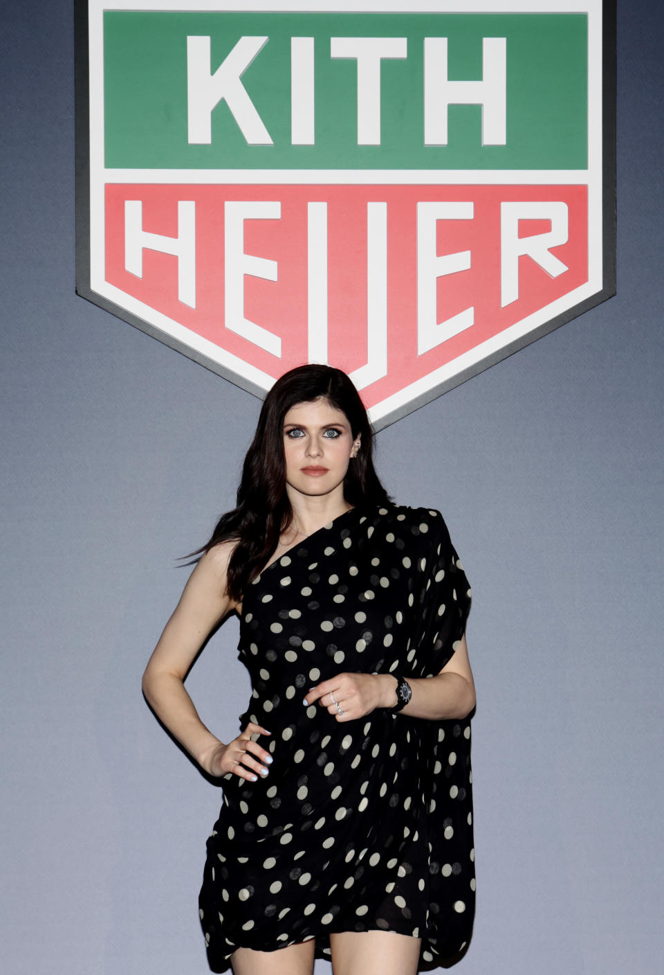 MIAMI, FLORIDA - MAY 03: Alexandra Daddario attends the TAG Heuer Formula 1 Kith Launch Celebration at Rubell Museum on May 03, 2024 in Miami, Florida.  (Photo by John Parra/Getty Images for TAG Heuer )