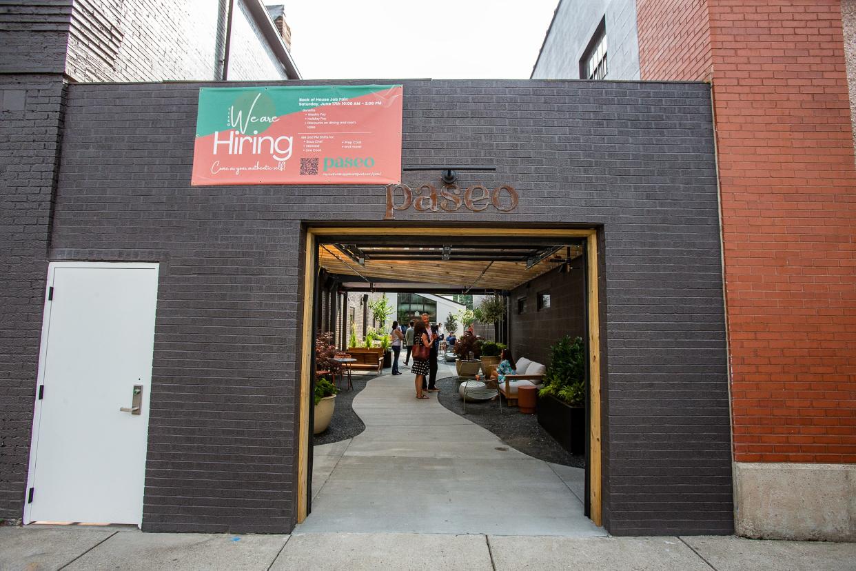 Paseo restaurant is located at 900 Baxter Ave. The restaurant features a wood-fired stove, open kitchen concept and foods inspired by flavors of Morocco, Italy and Spain. June 27, 2023