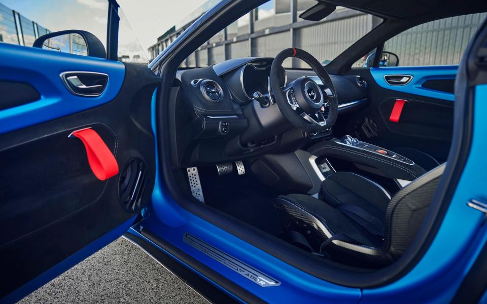 The interior of the A110 R feels a bit catalogue-racer rather than the classy hides of the standard A110 or the GT version - Yannick Brossard