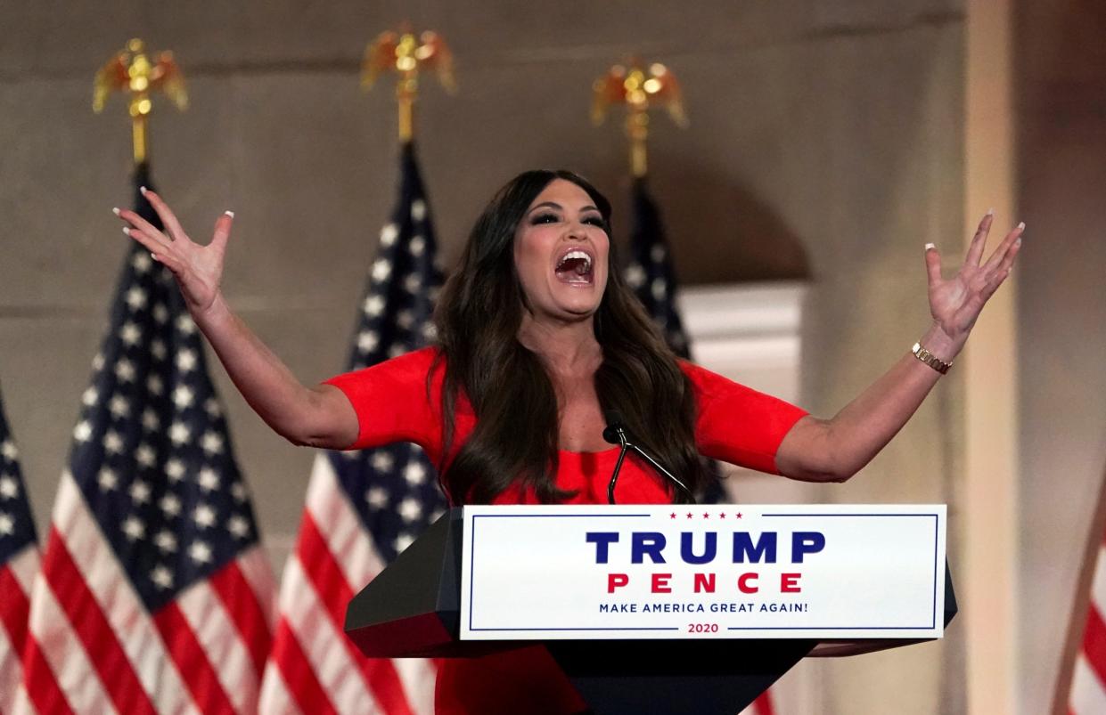 Kimberly Guilfoyle speaks at the Republican National Convention on 24 August, 2020 (REUTERS)