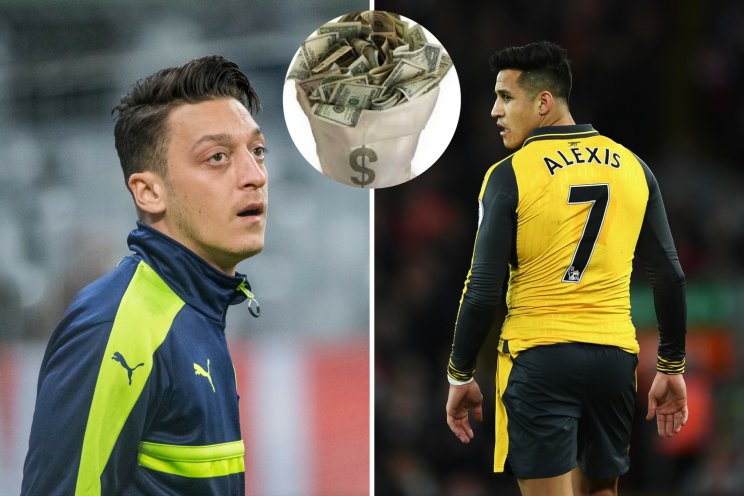 Mesut Ozil and Alexis Sanchez have been offered bumper pay-rises by Arsenal