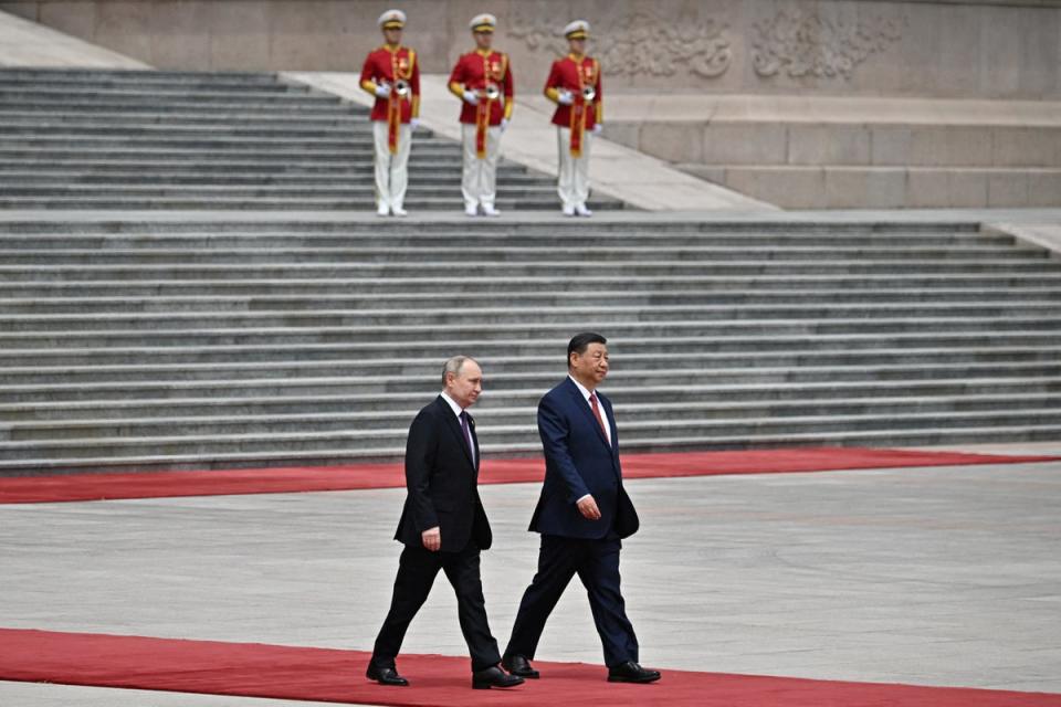 Putin is on two-day state visit to China (via REUTERS)
