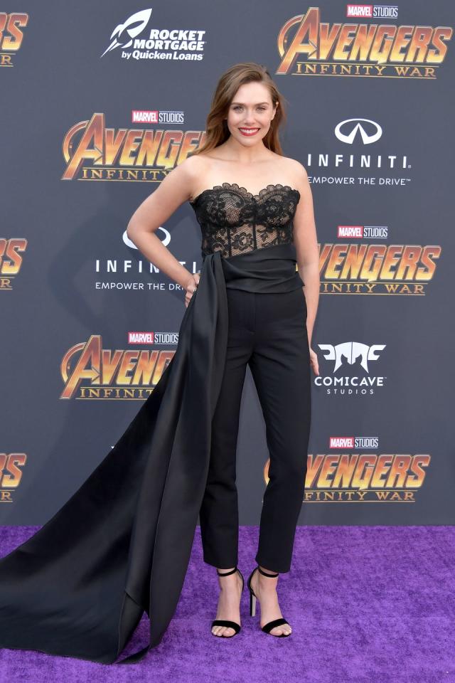 elizabeth olsen black dress