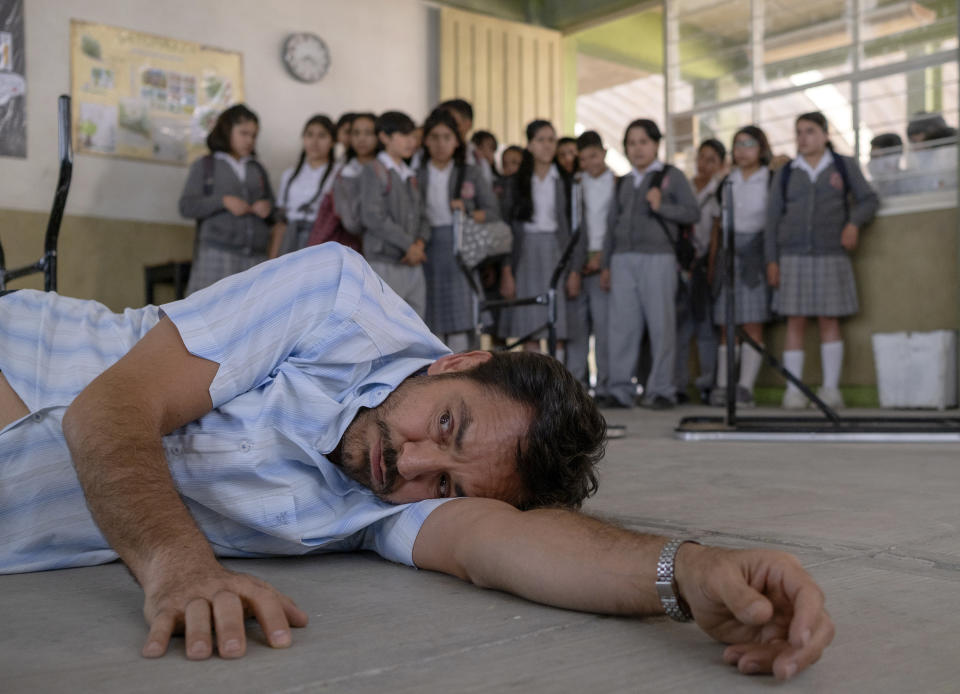 This image released by Participant/Pantelion Films shows Eugenio Derbez in a scene from "Radical." (Participant/Pantelion via AP)