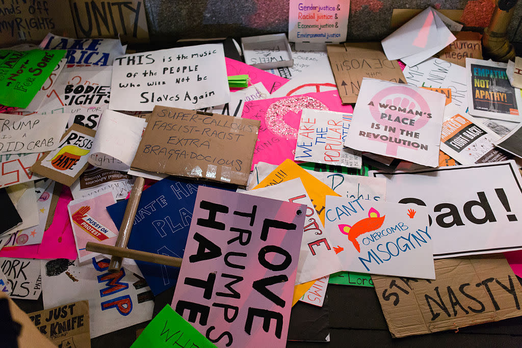 Museums are collecting signs used in the Women’s March from around the world