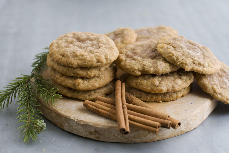 In this image taken on Monday, Nov. 5, 2012, cinnamon honey oat drops are shown in Concord, N.H. (AP Photo/Matthew Mead)