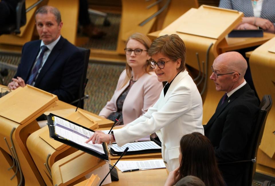 Nicola Sturgeon will make a statement to MSPs next week on the route to a referendum (Andrew Milligan/PA) (PA Wire)