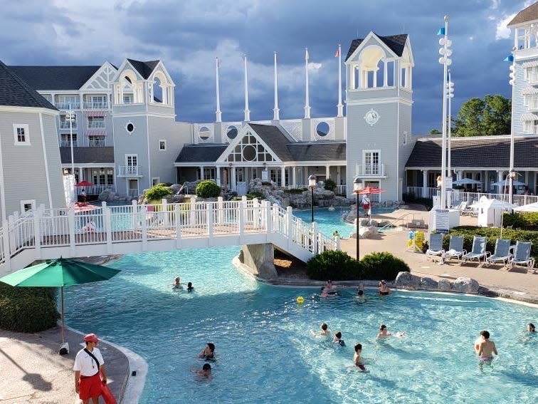 shot of the stormalong bay pool at disney's yacht club resort 