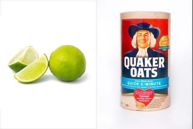 <p>Getty Images/500px; Alamy</p> Limes and oats, the essential ingredients for Oatzempic.