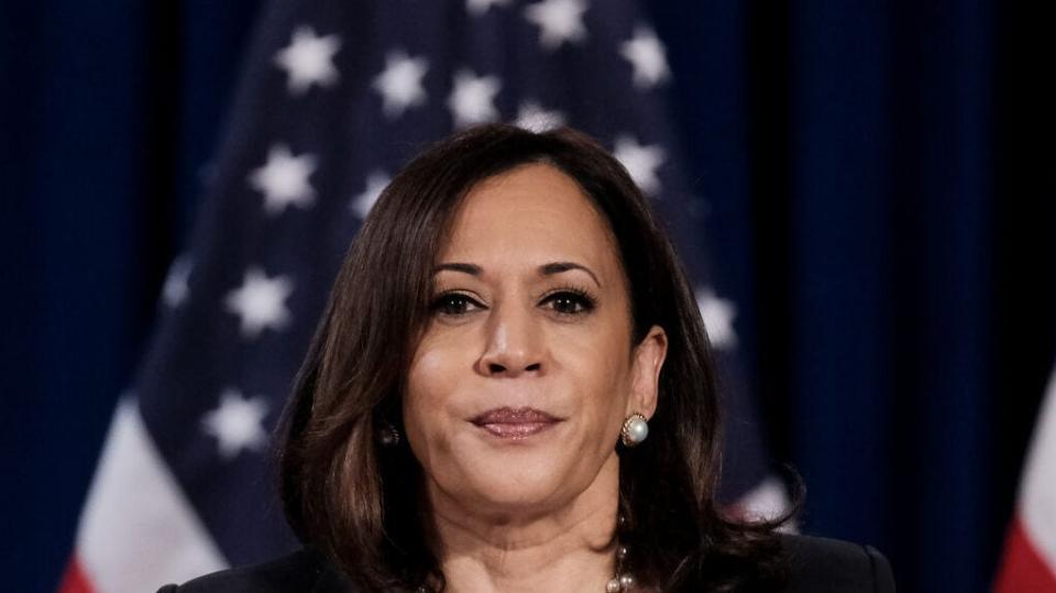 Vice Presidential Candidate Kamala Harris Delivers Remarks In Washington DC