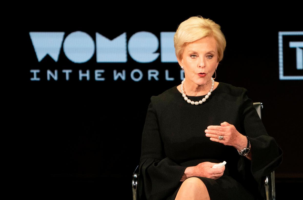 ‘We are Republicans, yes, but Americans foremost,’ said Cindy McCain (AFP/Getty)