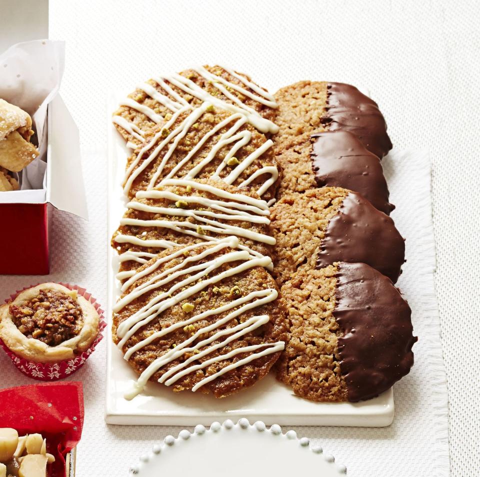 Chocolate-Coconut Lace Cookies