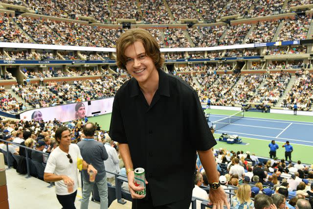 <p>Al Bello/Getty</p> Christopher Briney at the 2023 US Open men's final