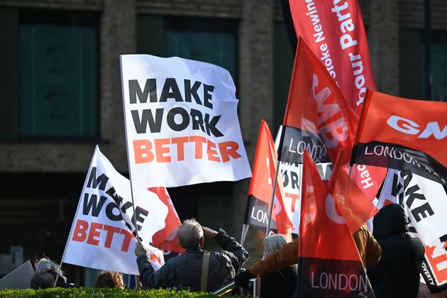 Workers at Amazon distribution centers in Europe participated in a strike Friday to voice protests about working conditions and wages.