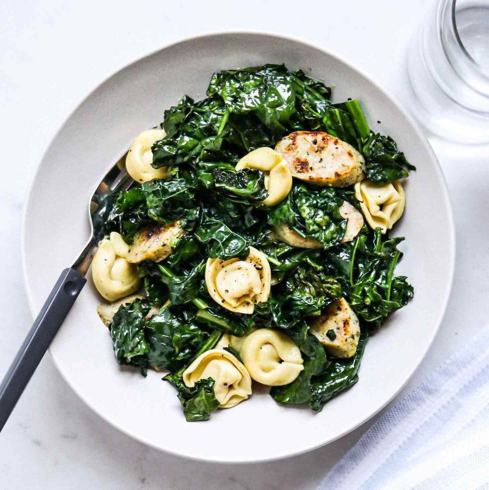 3-Ingredient Tortellini with Sausage & Kale