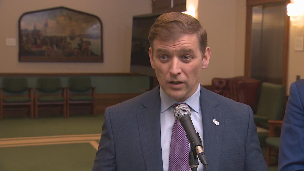 N.L. Premier Andrew Furey said the carbon tax doesn't incentivize people to switch to renewable energy because the infrastructure to make that shift possible isn't yet there in the province. (Ted Dillon/CBC - image credit)