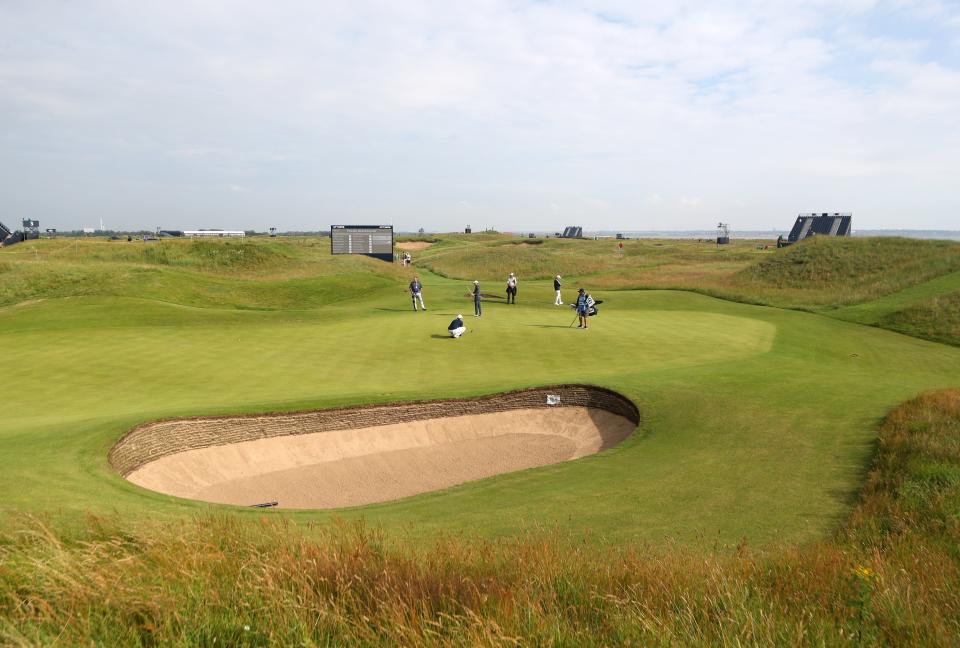 A general view of the sixth green at Royal St George's (PA Wire)