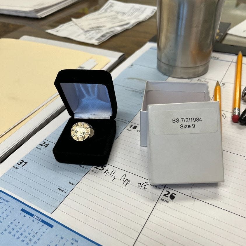 Iowa Department of Transportation staff discovered a ring along Interstate 80 in Coralville in March 2024 and returned to Kansas-based company IBT Industrial Solutions.