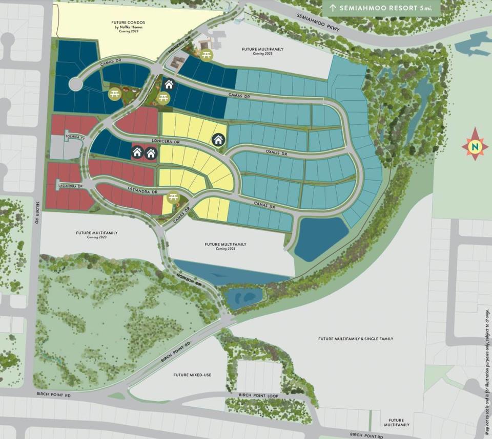 A map shows the Horizon development property and its boundaries in Blaine, Wash.