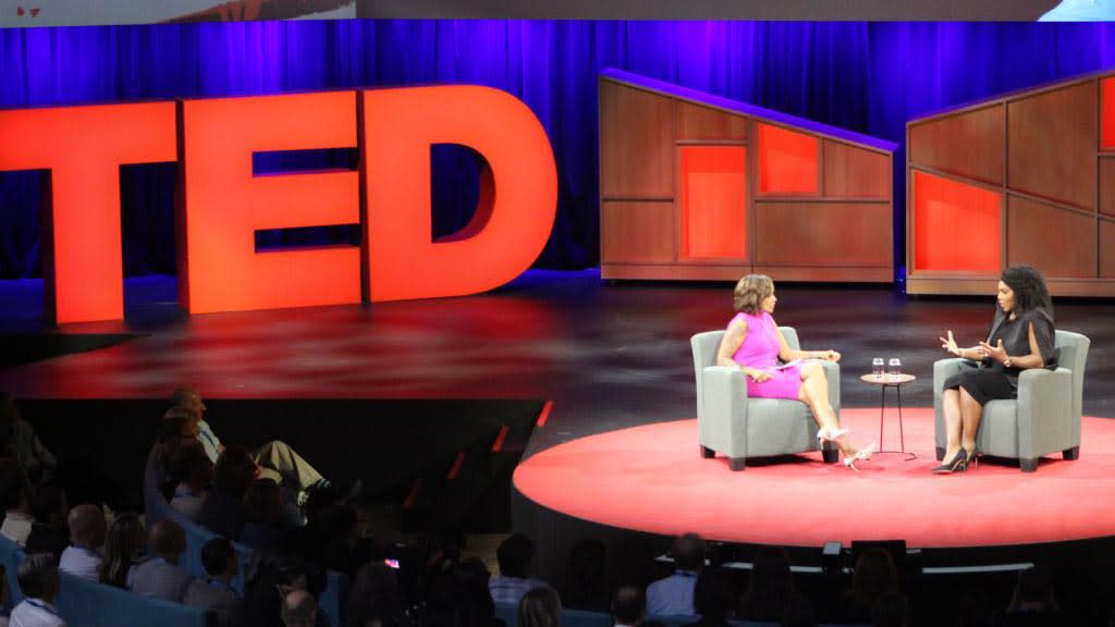  Gayle King interviews Serena Williams at a TED Conference in Vancouver, Canada. . 