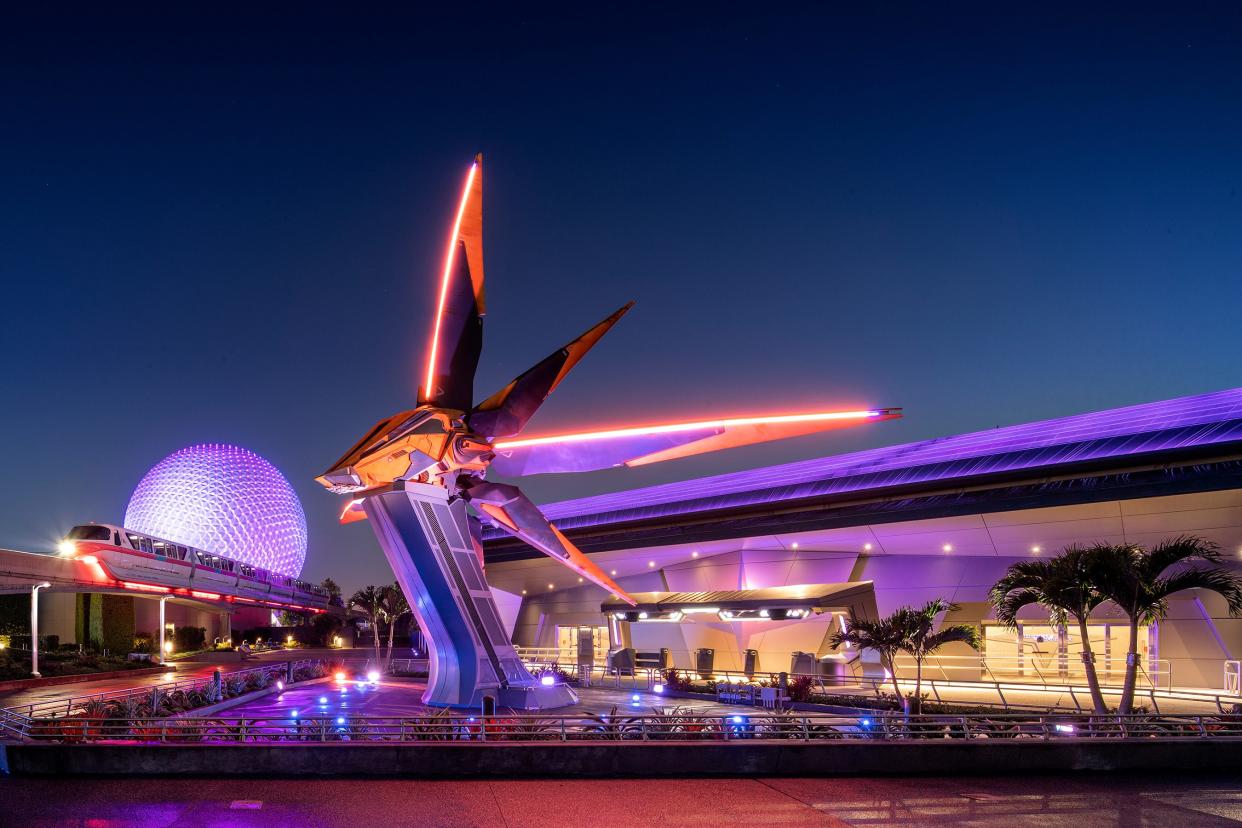 Guardians of the Galaxy: Cosmic Rewind and the Wonders of Xandar pavilion are open at Disney World's Epcot starting May 27. (Photo: Walt Disney World Resort)